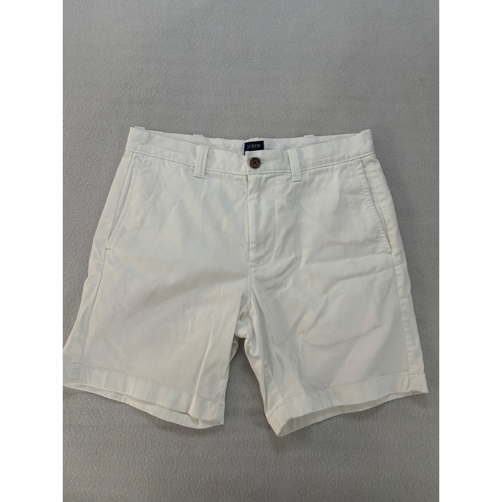 J.Crew White Stretch Chino Shorts 7 Inch Inseam Size 30